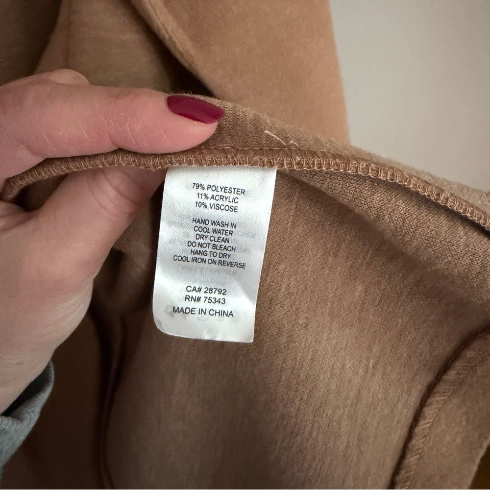 Joie Tan Josie Long Vest Sleeveless Duster Cardigan Jacket Size Small - Picture 6 of 7